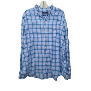 Vineyard Vines Shep Ian Slim Fit Tucker Shirt Whale Plaid Long Sleeve XL